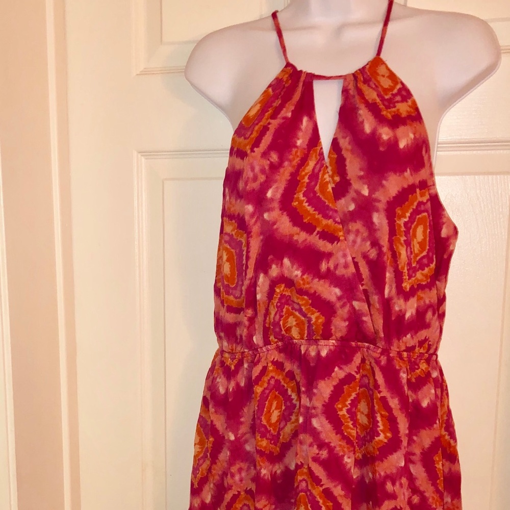 Forever 21 Tie Dye Halter Mini Dress (L)